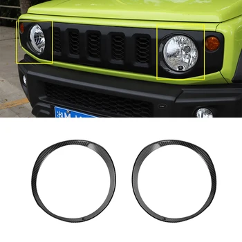 

Headlight Circle Decoration for Suzuki Jimny 2019 2020 Car External Accessory Car Styling ABS Red Chrome Carbon Fiber 2pcs/1set