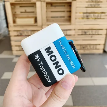 

Funny 3D eraser For Apple Airpods Case Cute Cartoon Bluetooth Earphone Cover For Air pods cover Headphones Silicone Charge Box