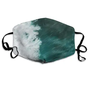 

Mouth Mask Blue Ocean Surf Print Masks - Breathable Adjustable Windproof Mouth-Muffle, Camping Running for Women and Men