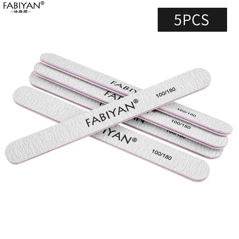 5Pcs gray round Набор пилок для дизайна ногтей буфер блока педикюр шлифовальный уход Губка Полировка гель лак пилки Маникюр профессиональный инструмент красочный набор - Цвет: 5Pcs gray round