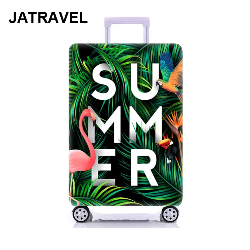 

JATRAVEL Thicker Travel Flamingo Luggage Suitcase Protective Cover for Trunk Case Apply to 19''-32'' Suitcase Cover Elastic