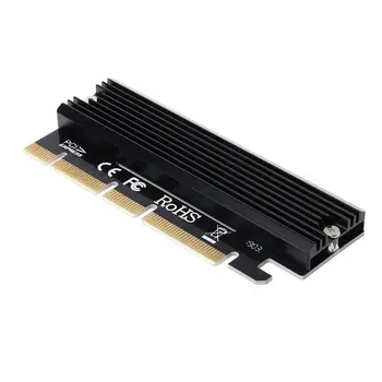 

PCI Express 3.0 x16 to PCIe-based NVMe and AHCI SSD Adapter Card with Heat Sink U1JA