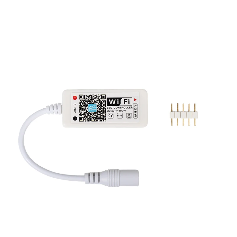 DC12V мини светодиодный wifi RGBW контроллер с DC Женский Iphone, Ipad, IOS/Android мобильный телефон беспроводной для SMD5050 2835 RGBW светодиодные полосы