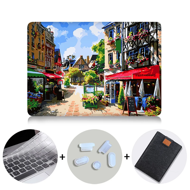 MB10 Чехол MTT с Эйфелевой башней для Macbook Air Pro retina 11 12 13 15, ручная роспись, чехол для Mac book, 13,3 дюймов, сенсорная панель, чехол для ноутбука - Цвет: MB10