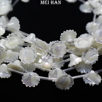 

Meihan Natural (20pcs/set) white shell beads sunflowe carved handmake for jewelry making design DIY bracelet gift