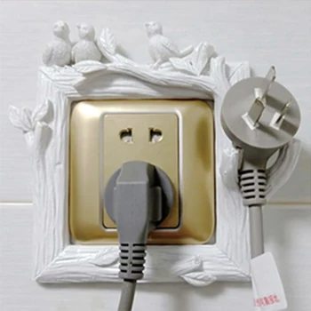 

European Resin Switch Protective Cover Wall Sticker Frame Simple Modern Socket Frame New House Creative Wall Decorative Plates