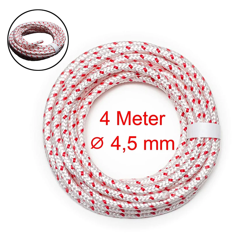 Chainsaw spare parts 4mX 4.5mm Starter Rope Chainsaw Lawn Mower Construction Equipment For Honda Chainsaw Lawnmower Engine Starter Rope Pull Cord