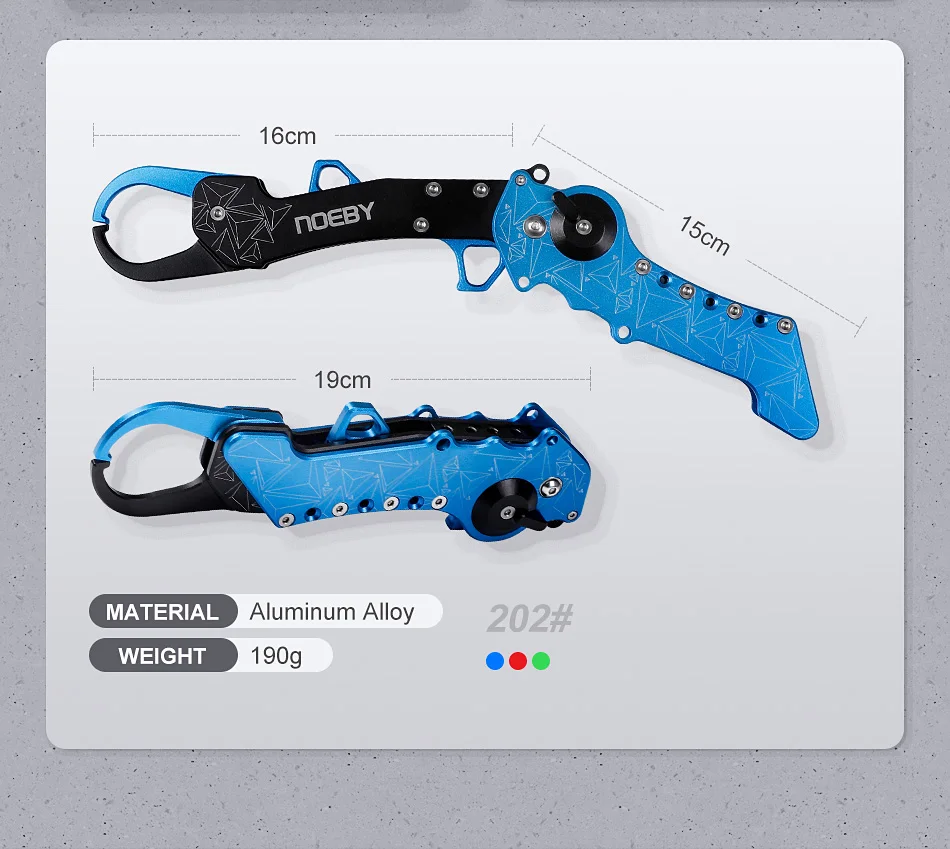 Noeby Angeln Grip Zangen Verschiedene Modelle Fisch Haken Controller Aluminium Legierung Fisch Lip Grip mit Retention Seil Angelgerät – Detail 5