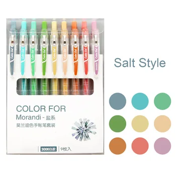 

9 Colors Painting Drawing Doodling Craft Gift Ballpoint 0.5mm Tip Gel Pen Set Art Markers With Clip School Stationery Student