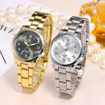 

Gold Watch Women Luxury Brand Watch Fashion Stainless Steel Band Analog Quartz Round Wrist Watch Watches Relogios Femininos