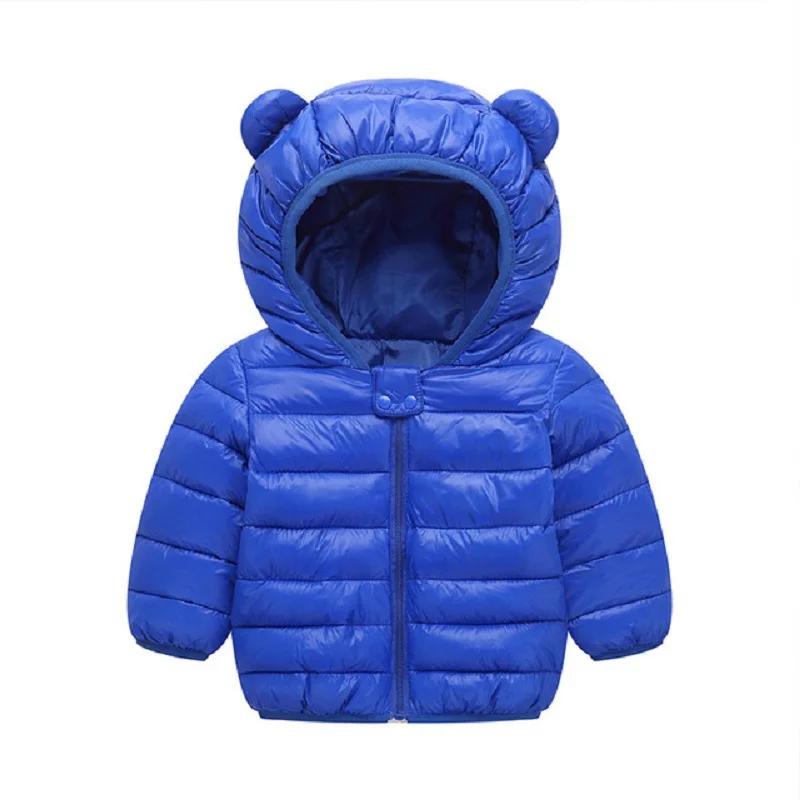Весенне-осенние легкие детские зимние куртки детское хлопковое пуховое пальто Детская куртка для девочек, парка, верхняя одежда, толстовки пальто для мальчиков - Цвет: S01-blue