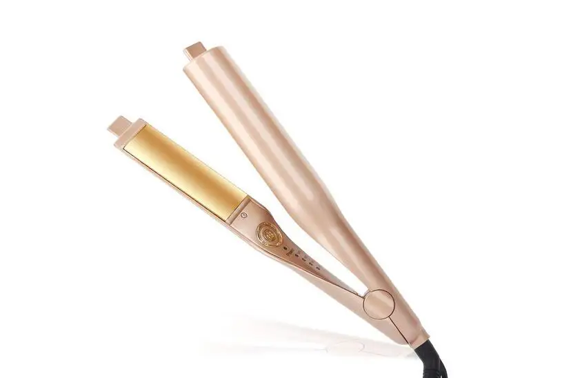 

Gold Plated Titanium Plates 2 In 1 Fast Hair Straightening Curlers Curling Iron hair curler Free Shipping