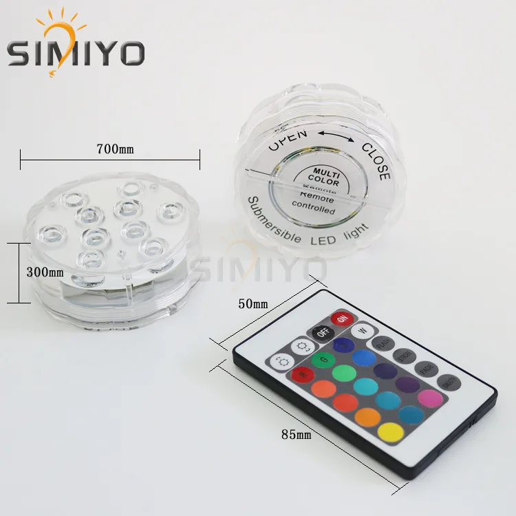 Currently Available LED Diving Knob Lamp LED Remote Control Large Diving Lamp Hall Aquarium Hookah LED Waterproof Knob Lamp