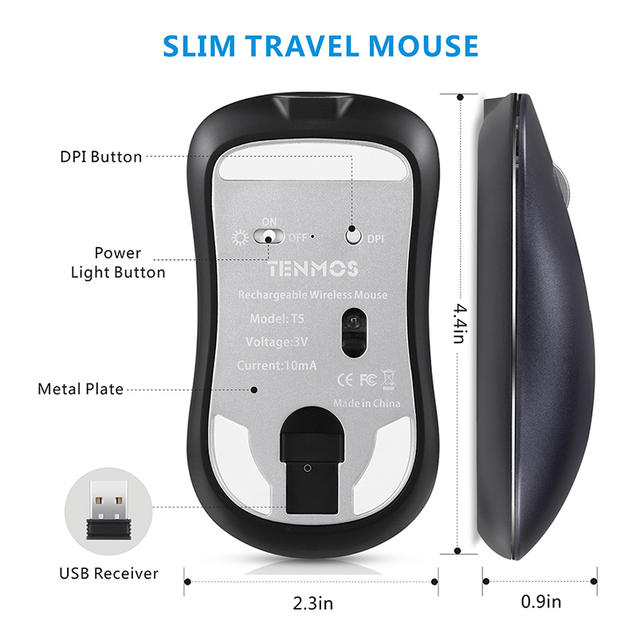 Bluetooth Mouse Wireless Rechargeable Mouse Computer Ergonomic Mice Silent Mini PC Mause 2.4GHz USB Optical Mouse For Laptop