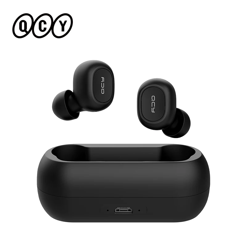 QCY T1C QS1 Bluetooth 5.0 Earphone Wireless 3D Stereo TWS Headphone with Dual Microphone Headset HD Call Earbuds Customizing APP 1