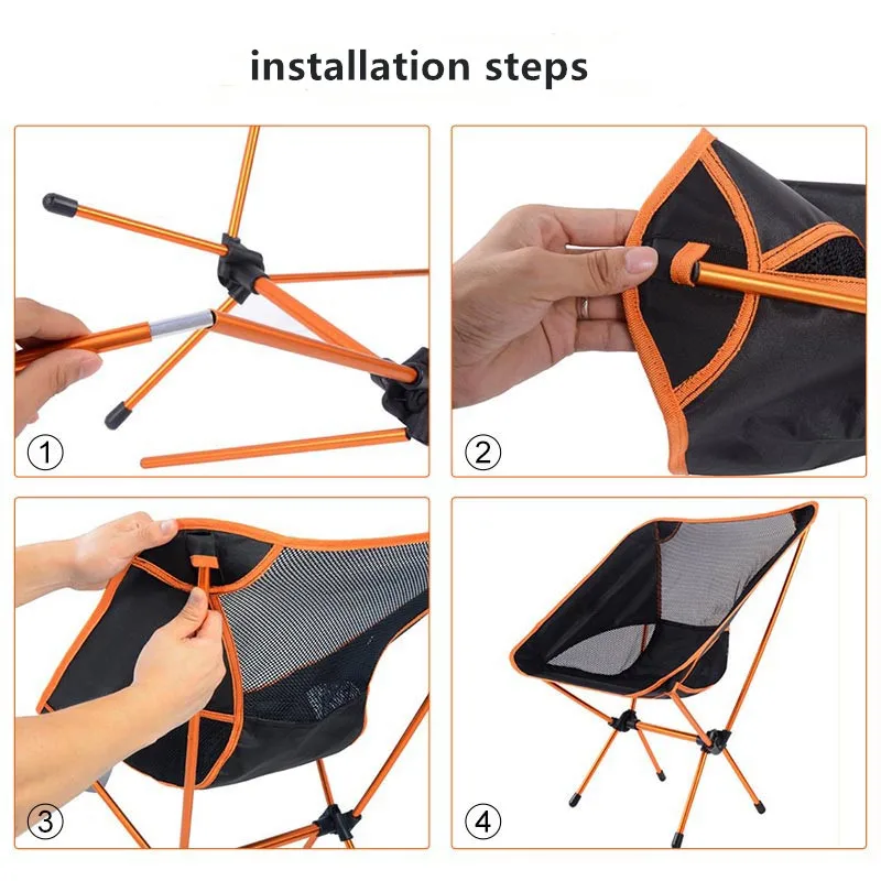Travel Ultralight Folding Chair Superhard High Load Outdoor Camping Chair Portable chair Hiking Picnic Seat Fishing Tools folding chair