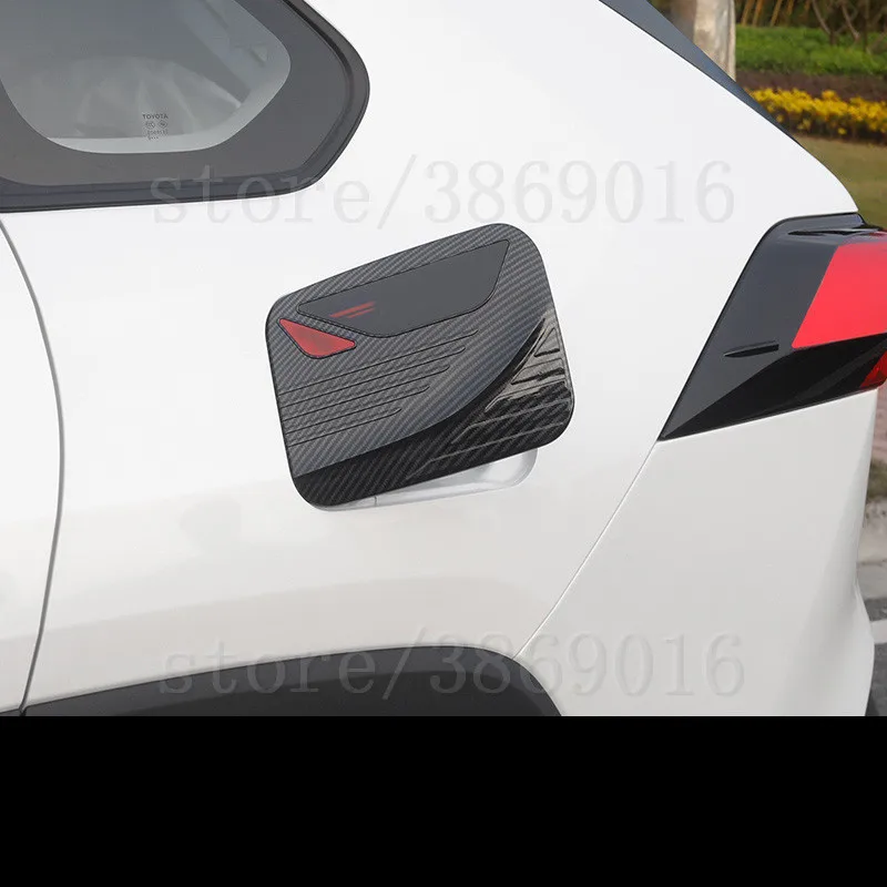 Углеродное волокно Хром Внешний масляный топливный бак Крышка Накладка для Toyota RAV4 XA50 1 шт. автомобильные аксессуары
