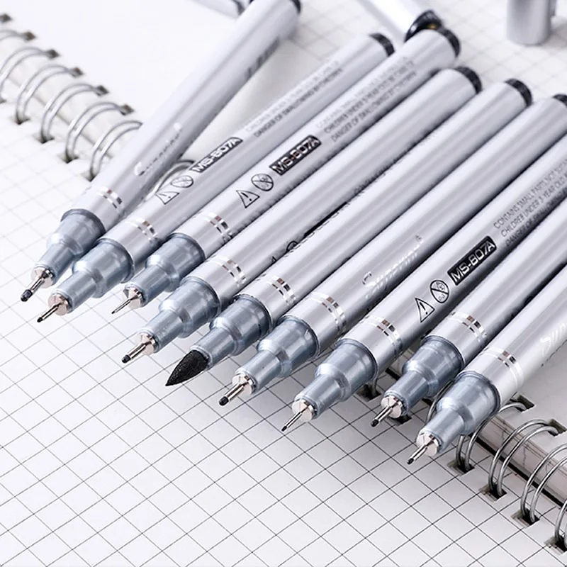 waterproof Sketch comics Needle Pen Pigment Drawing Handwriting ink Art Marker pen office stationery Supplies image