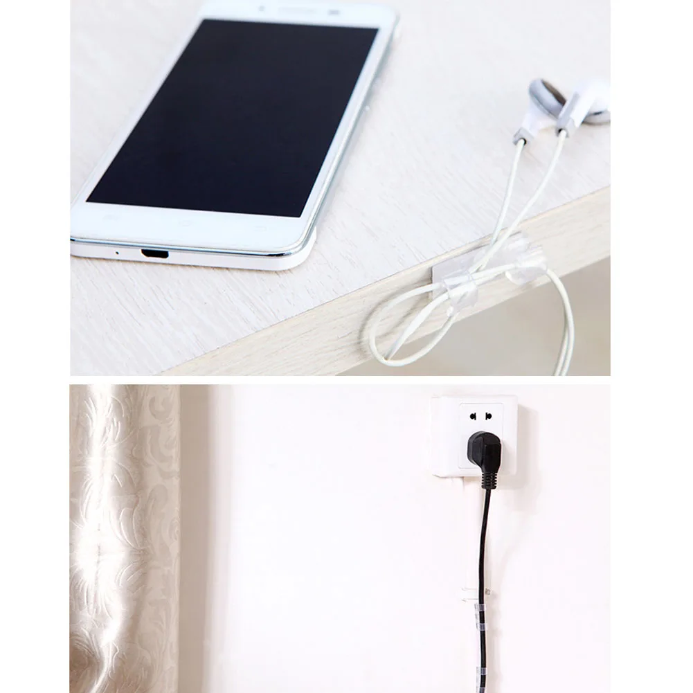 20 шт./корт. Самоклеящиеся зажимы для кабеля органайзер держатель проводов