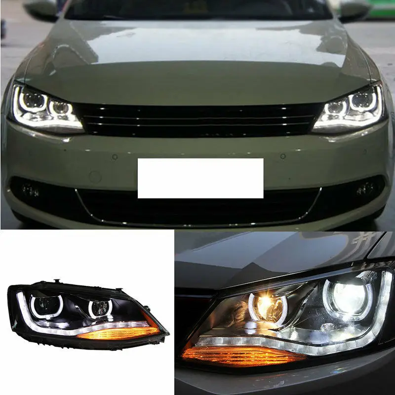 

Xenon Headlamp Assembly with LED DRL Len Black Housing For Jetta MK6 2012 2013 2014 2015
