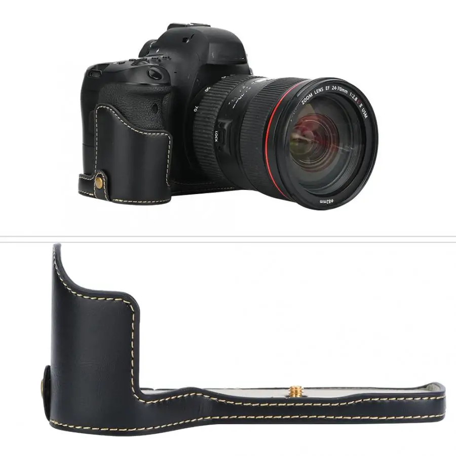PU корпуса для половины камеры база с нижним отверстием батареи для Canon 6D2