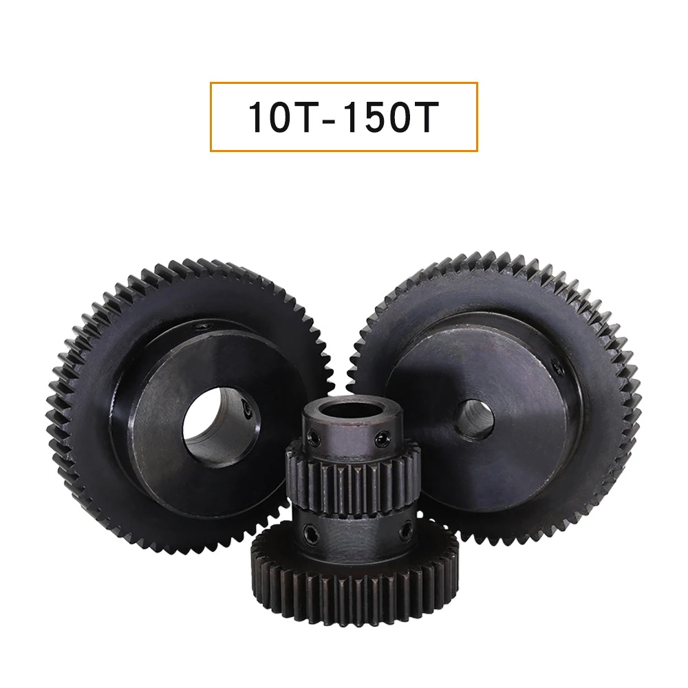모듈 1 메탈 기어, 1 M-31T, 32T, 33T, 34T, SC45  탄소강 소재, 변속기용 스퍼 기어 보어 크기 6mm, 8mm, 10/12mm