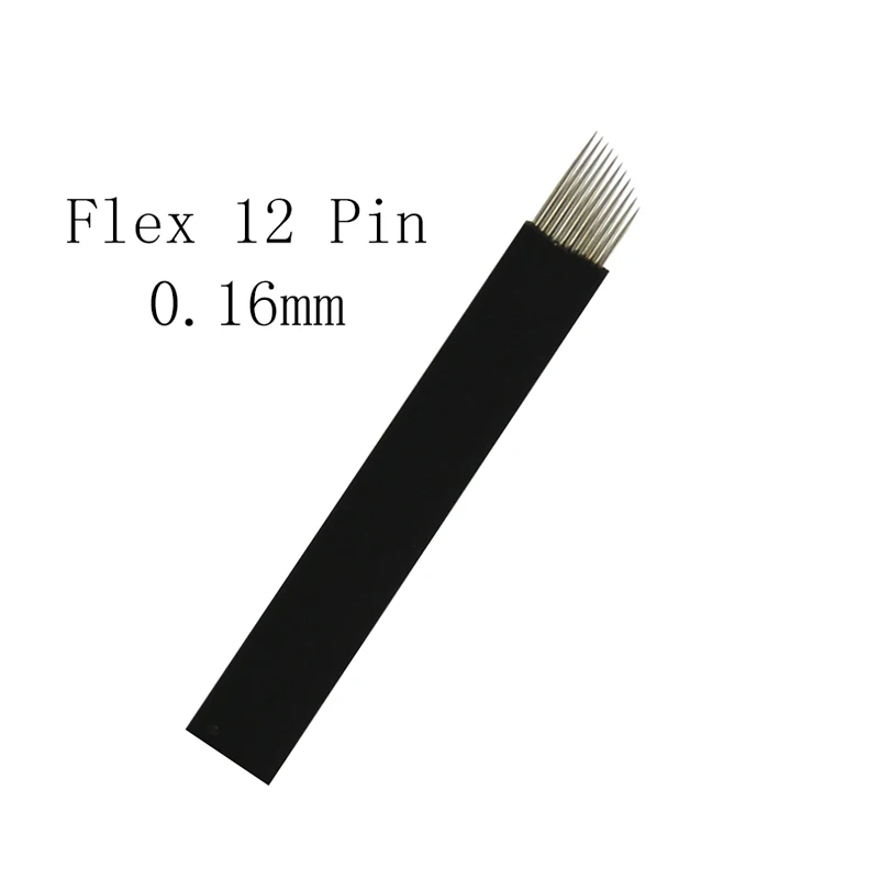 1000 шт, 0,16 мм, черные, Lamina Tebori, нано микроблейдинг иглы для перманентного макияжа, лезвия для татуировки, бровей, ручная ручка, 3d вышивка - Габаритные размеры: Fexl 12