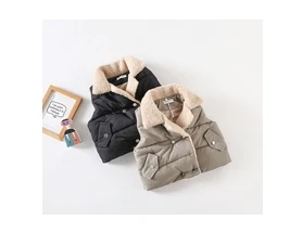 A mu hou New Style Dotted Girls' Cotton-coat Winter Style Korean-style Hooded Small CHILDREN'S Hand Cotton Children Cotton