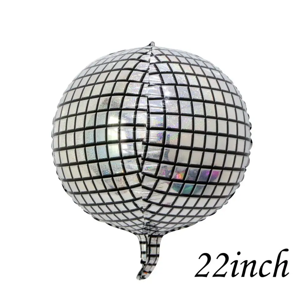 1pcs 1 шт. 22 дюйма Серебряный 4D диско Гелиевый шар на день рождения свадебное украшение для бара и вечеринки круглый шар реквизит для фотосессии детские игрушки Детский подарок - Цвет: 1pcs