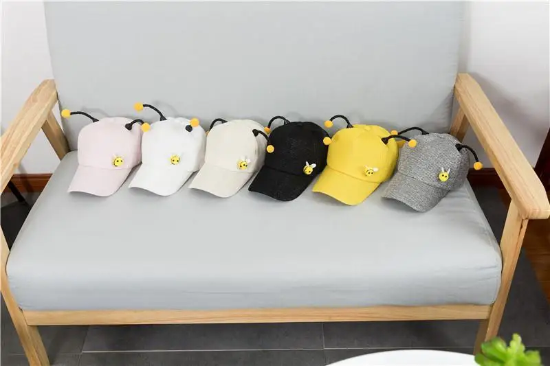 ZLD 2 to 8 Years old Spring Children Baseball Cap Boy Girls 3D Little bee Snapback adjustable Kid Hip Hop Hat Sun cap