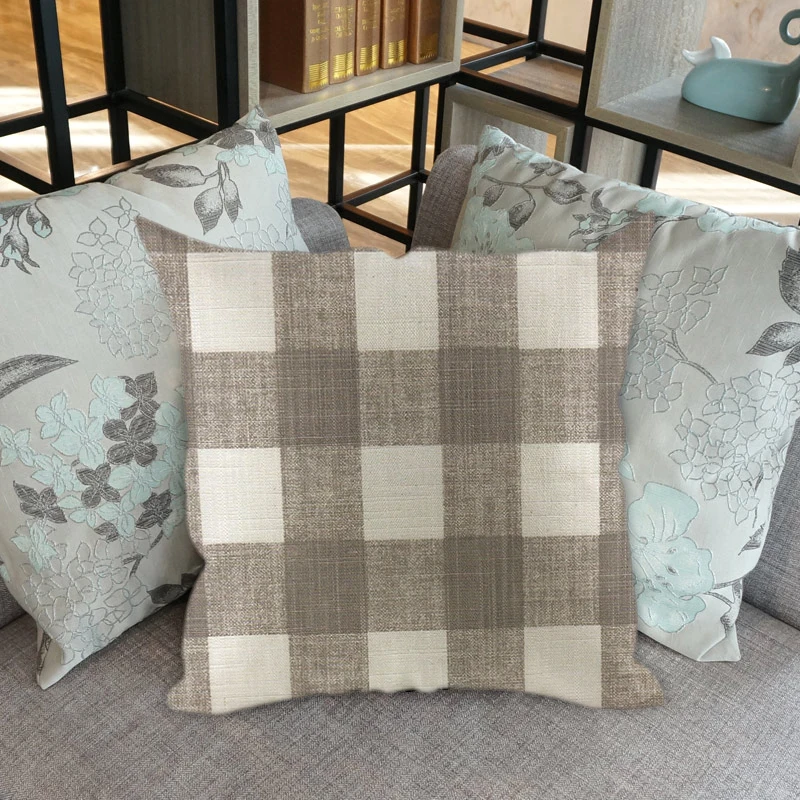 

Lattice Sofa Bed Pillow Case Home Decor New Qualified Cushion Cover Christmas Pillow Case Plaid Cushion Cover For Sofa Home