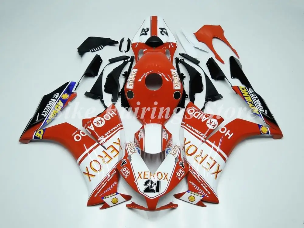 Литьевая Форма ABS мотоцикл обтекатели комплект Подходит для HONDA CBR1000RR 2013 Обтекатели набор на заказ белый