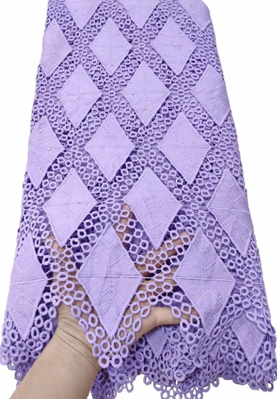 Высокое качество Африканский водорастворимый шнур кружевной ткани модный стиль гипюр шнур сетевой шнурки с камнями для нигерийских HTB82