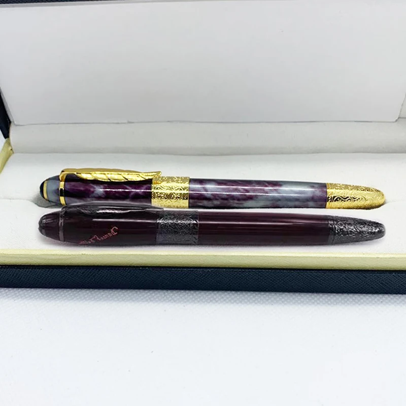 

Writer Pen Daniel Defoe Memorial Edition Maple Colored Golden Maple Leaf Pencil Clip Fountain Pens Signing Ink Pen