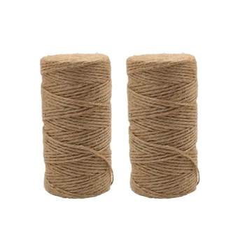 

100 Yards Cords Ropes Natural Dry Twine Cord Jute Twine Rope Thread For DIY Decor Toy Crafts Parts 2mm hemp