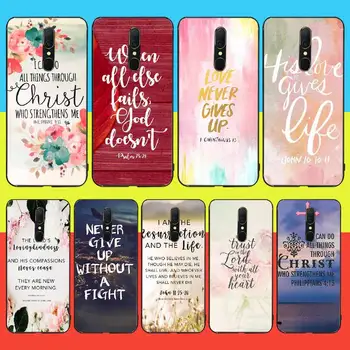 

NBDRUICAI Bible verse Philippians Jesus Christian DIY Luxury Phone Case For Oppo A5 A9 2020 A11x A71 A73S A1K A83 case