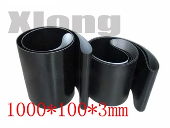 

1000mm X 100mm X 3mm Black Color Industrial Transmission Line Belt Conveyor PVC Belt