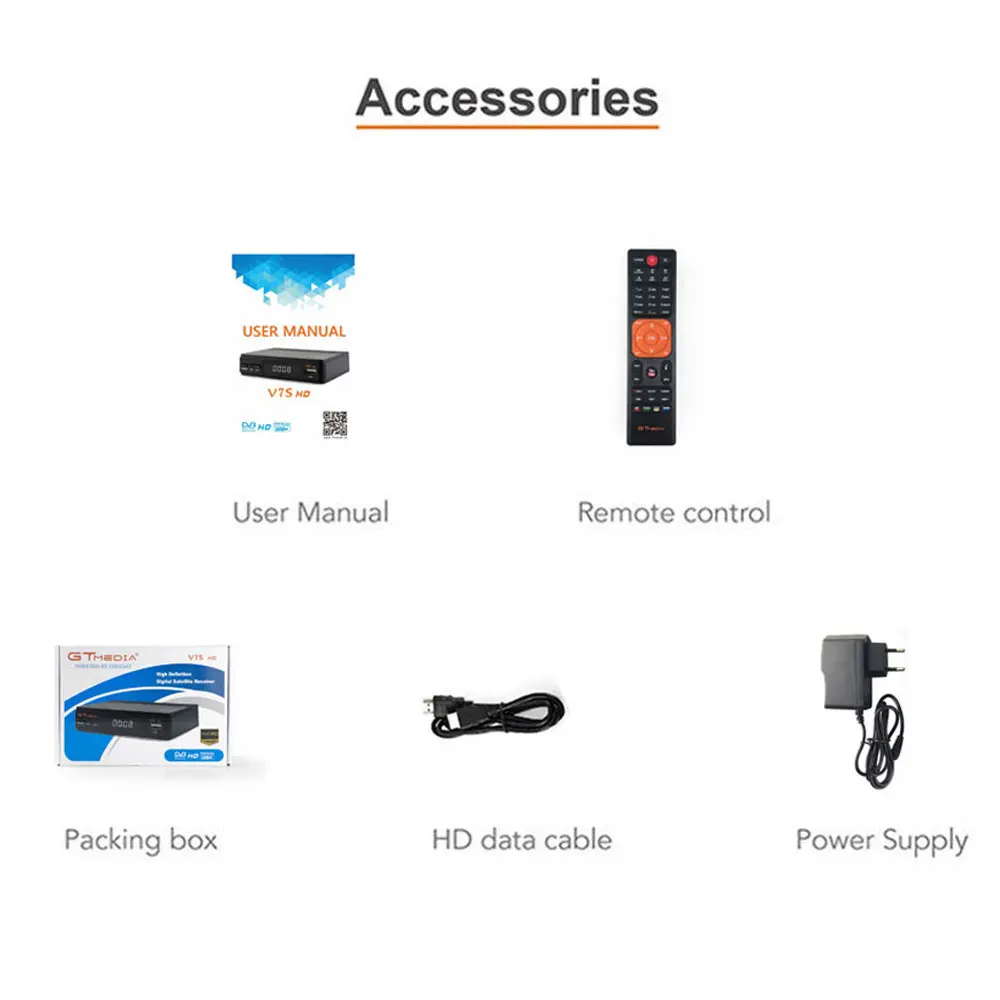 Cccam Cline 1 год Европа GTMEDIA V7S HD DVB-S2 1080P спутниковый ТВ приемник с MT7601 USB wifi Обновление от Freesat v7 hd