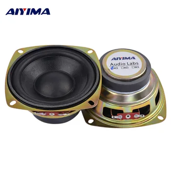 

AIYIMA 2Pcs 4 Inch Woofer Speaker Bass 4 Ohm 15W HIFI Altavoz Satellite Loudspeaker Amplifier Home Theater For Subwoofer Speaker