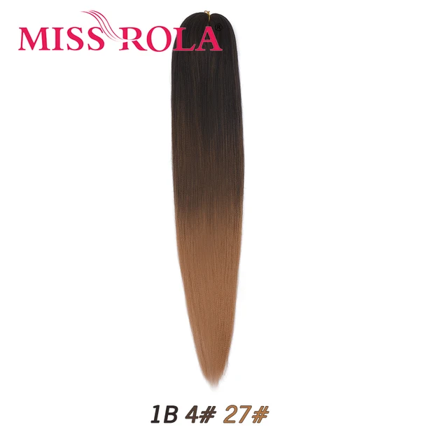 Miss Rola Synthetic 26 Inches 75g Kanekalon Hair Wholesale Bulk Braid Hair Extension Pre Stretched Pink Blonde Twist Jumbo Braid #12