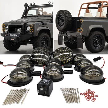 

10pcs Smoked Rear Fog Lamp Reversing Light Complete LED Lamp Upgrade Kit For Land Rover Defender 1990-2016