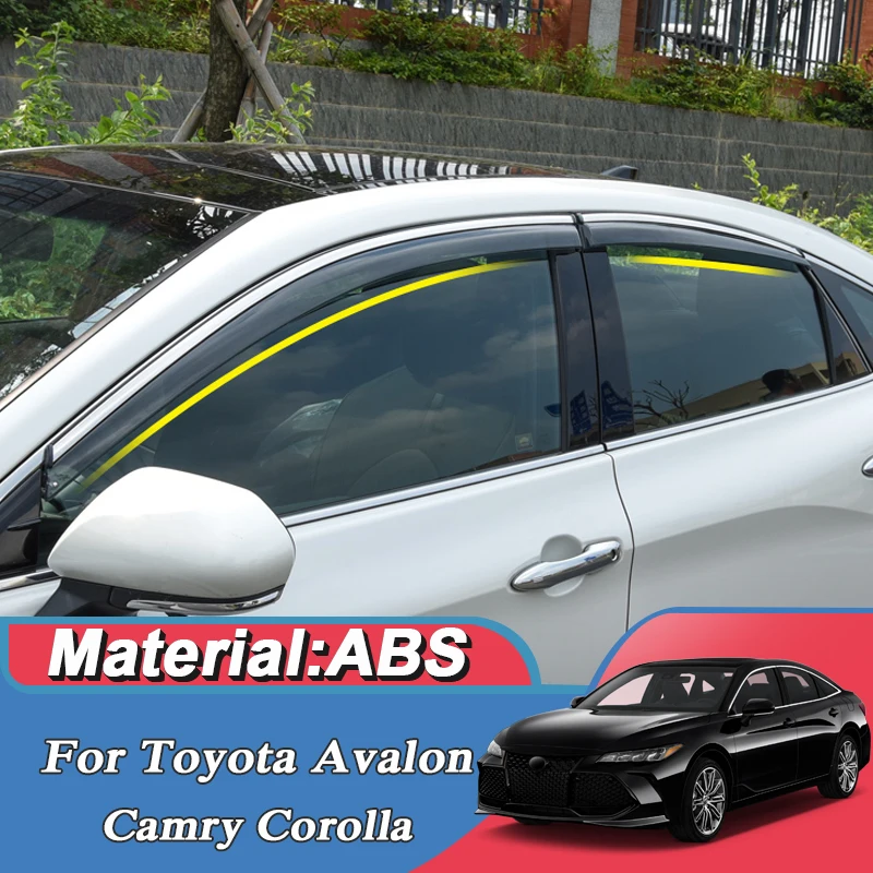 

Автомобильные навесы для окон 4 шт. для Toyota Avalon XX50 Camry Corolla 2006-2023 козырек для окон дождь Солнце дым защитные аксессуары