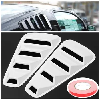 

2pcs High quality Car ABS plastic Side Window Louvers Scoop Cover Vent Window Louver for Ford for Mustang 2005-2014