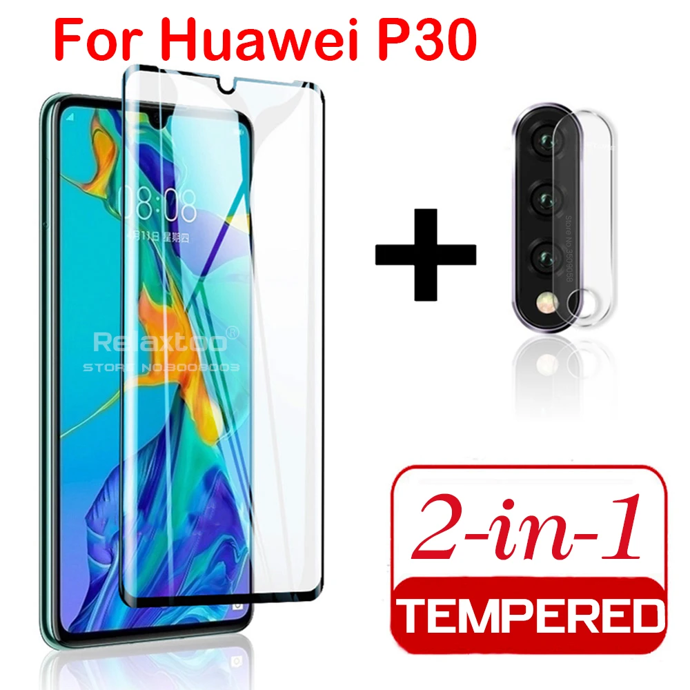 

2 in 1 Screen Protector Protective Glass For Huawei P30 lite Light Pro Back Camera Lens film Tempered Glass Hawei P30Lite P30Pro