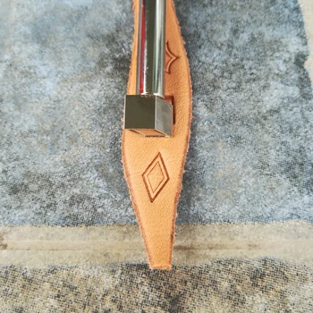 

Advanced steel Geometric border Diamond pattern Hand-work unique design leather working tools carving punches stamp craft tools