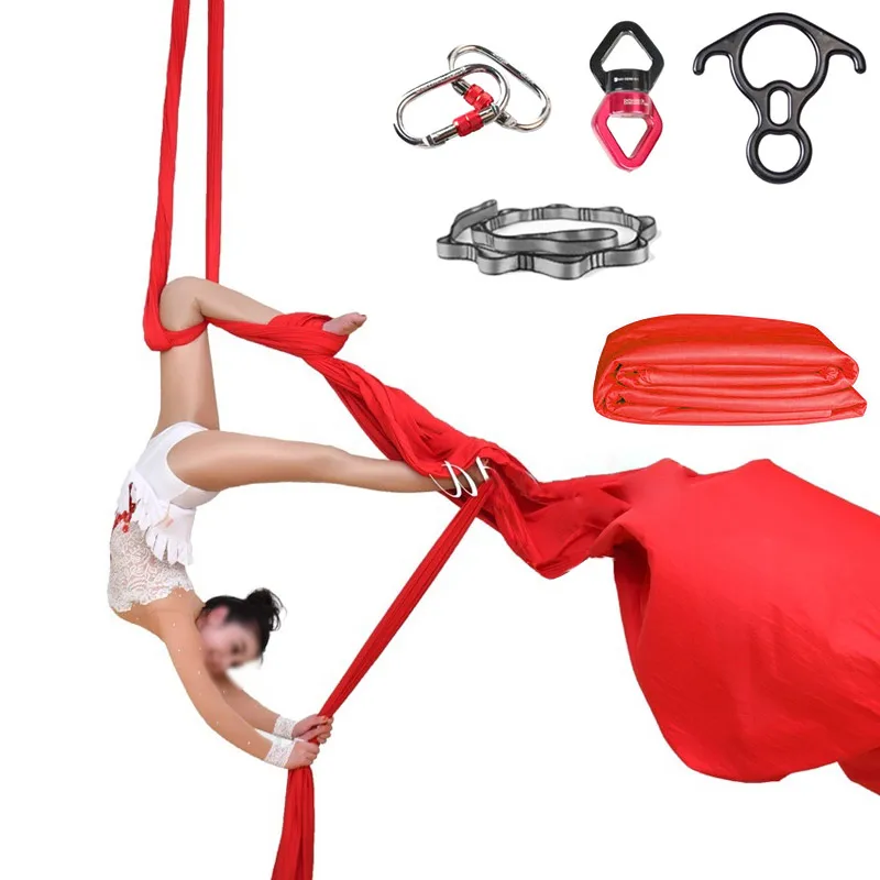 Prior Fitness 10yards 9.2m Yoga Aerial Silks Set For Acrobatic Flying Dance Swings Yoga Swing Inversion Fly Air Therapy