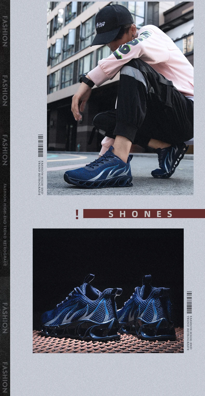 Мужские кроссовки для бега, дышащие, амортизирующие, с лезвием, амортизирующие, zapatillas hombre, уличные, спортивные, тренировочные, легкие, прогулочная обувь