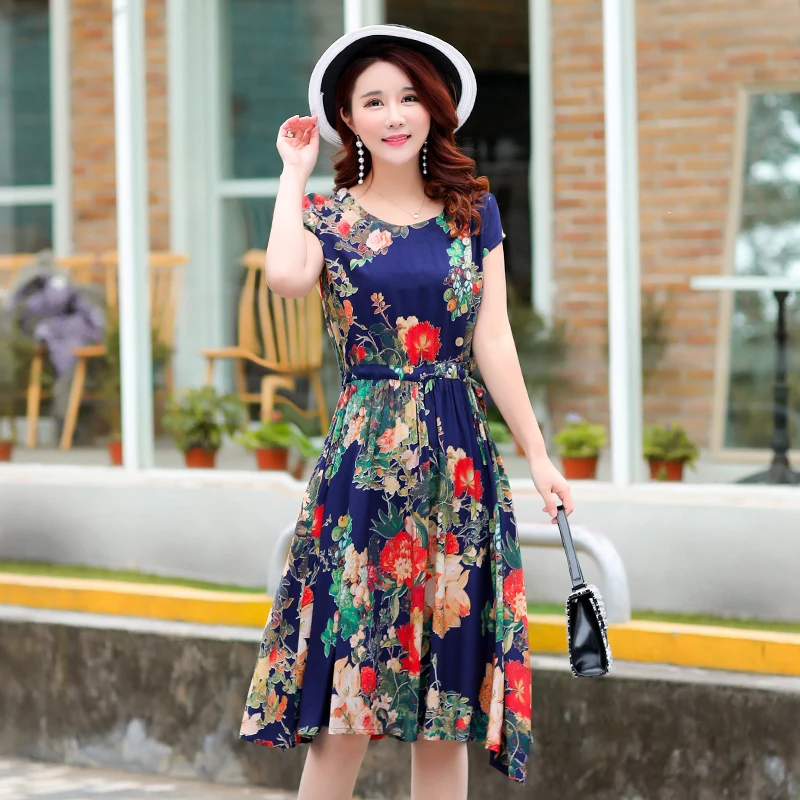 

ISENMAL XL-6XL Plus Size Vestidos De Verano Summer Boho Tunic Dress Short Sleeve Casual Sundress Ladies Dresses Robe Femme Ete