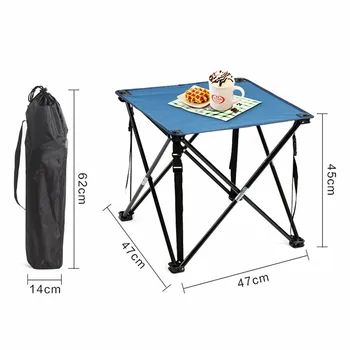 

47*47*45cm Outdoor Folding Barbecue Table Mini Anti-slip Beach Camping Four-corner Stall