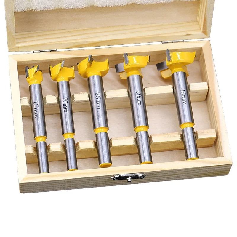 BMBY-5pcs Forstner наконечник шарнира сверло Набор для столярных работ дерево окно отверстие резак шнека деревянный бурение диаметром 15 20 25 30 3
